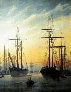 Caspar David Friedrich View of a Harbour . Spain oil painting artist